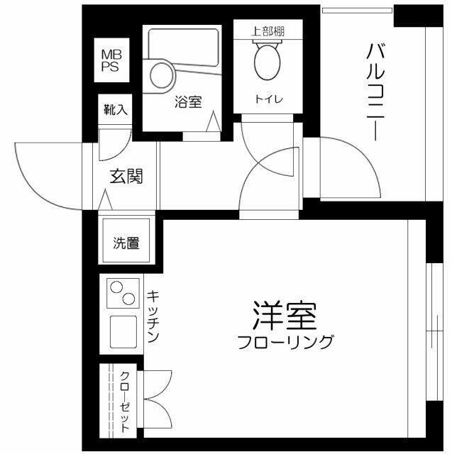 クレアシオン南大塚(ワンルーム/3階)の間取り写真