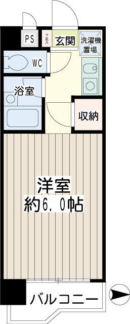 ロアールハイツ(ワンルーム/7階)の間取り写真