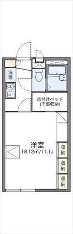 レオパレス加治木(1K/2階)の間取り写真