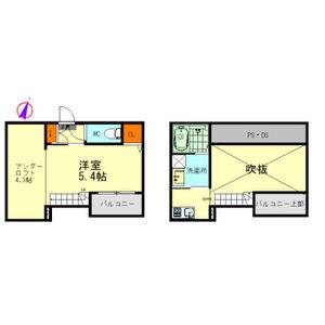 プレミア清水(ワンルーム/2階)の間取り写真