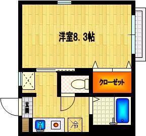 ラ・スタジオーネ(1K/1階)の間取り写真