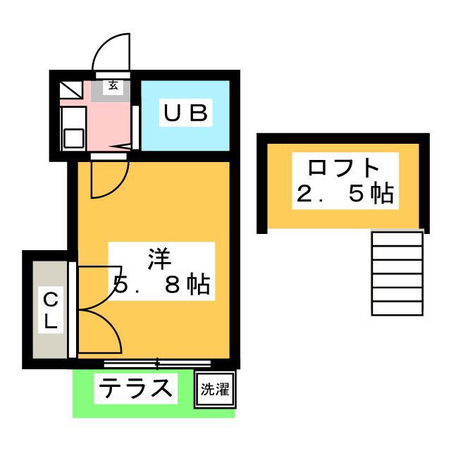 レオパレス川口第30(1K/2階)の間取り写真