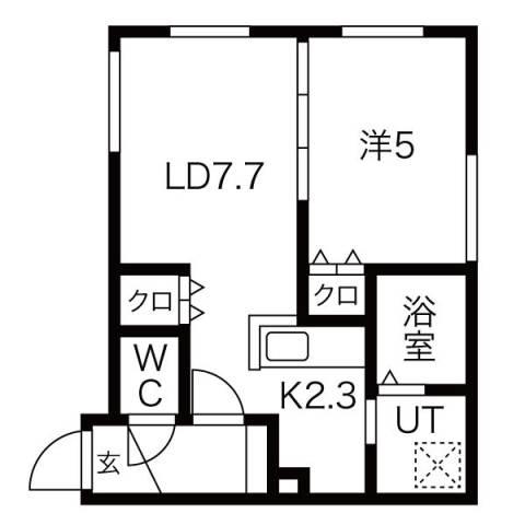ARTISARA(1LDK/4階)の間取り写真
