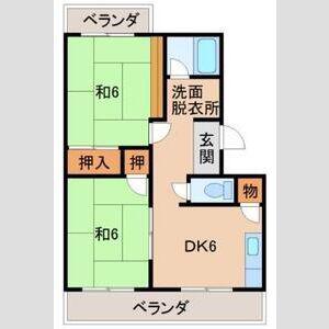 第3広田マンション(2DK/1階)の間取り写真