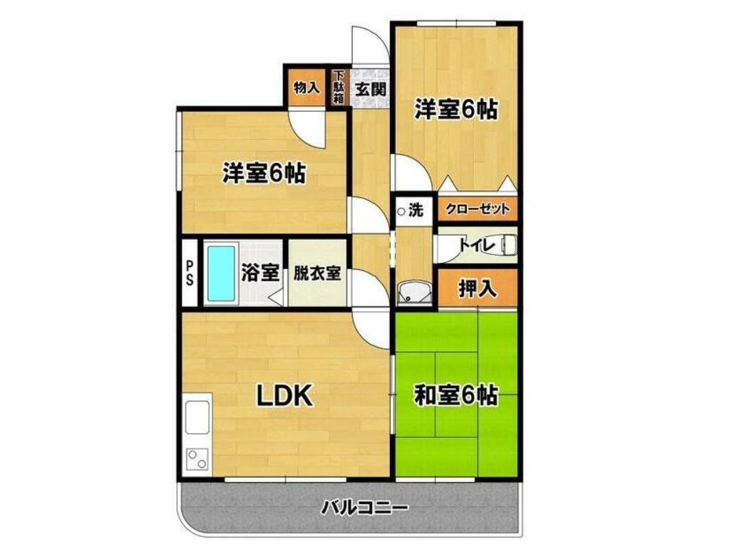 ルミナス並木(3LDK/3階)の間取り写真