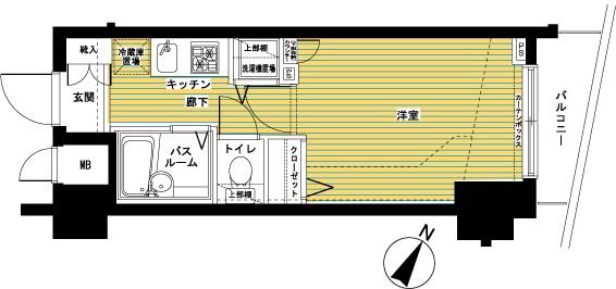 トーシンフェニックス日本橋浜町弐番館(1K/4階)の間取り写真