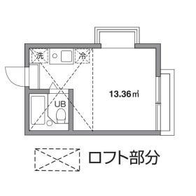 ウィル東府中Ⅱ(ワンルーム/1階)の間取り写真