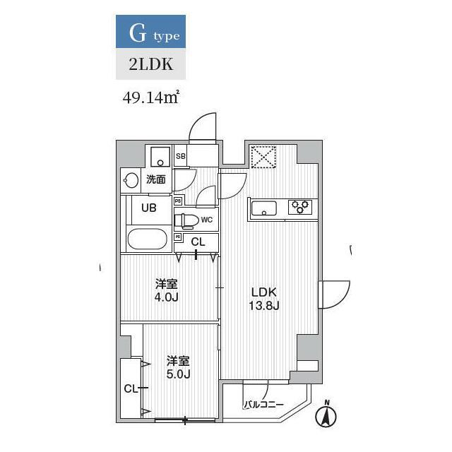 S-RESIDENCE亀戸BALM 部屋番号301(2LDK/3階)の間取り写真