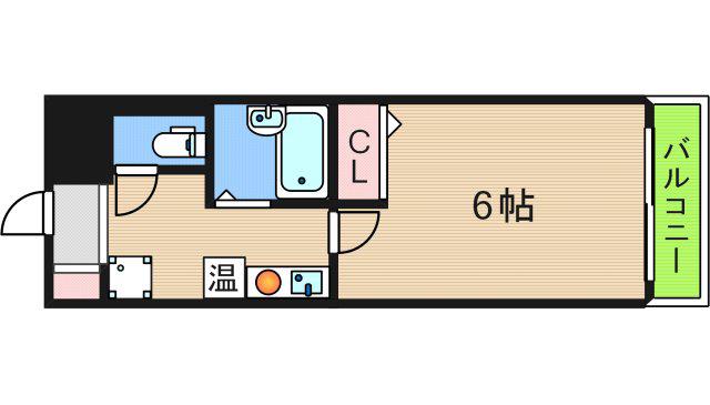 SWISS難波南(1K/8階)の間取り写真