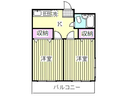 パークサイド戸田(2K/2階)の間取り写真
