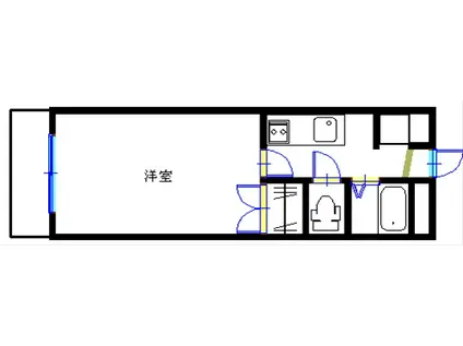 ツールド新照院(1K/5階)の間取り写真