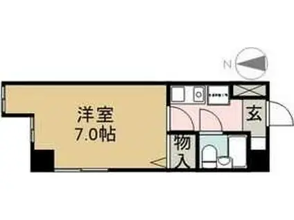 新栄ロイヤルハイツ(1K/4階)の間取り写真