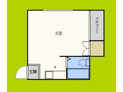 青山ハイツ淡路(ワンルーム/2階)の間取り写真