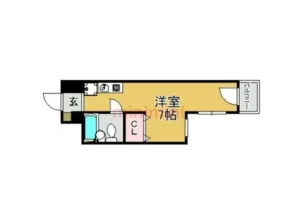 リアライズ阪急吹田II(1K/3階)の間取り写真