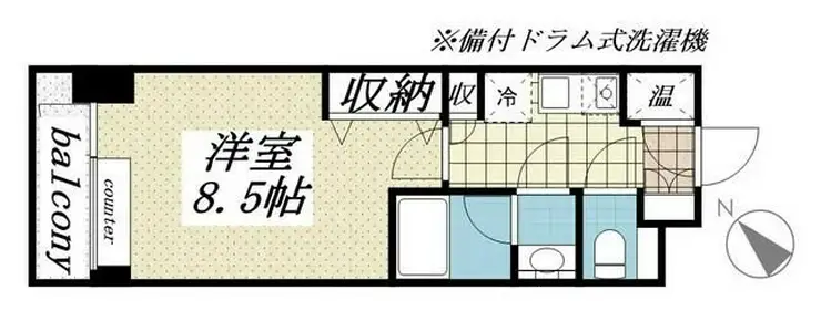 メゾン・ド・ヴィレ日本橋中洲 9階階 間取り