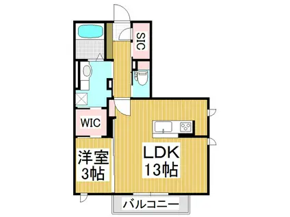 イートピア長野駅東口(1LDK/1階)の間取り写真