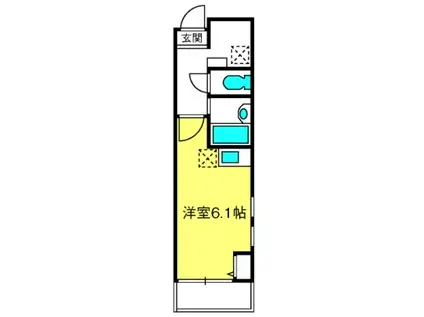 プルミエール塚越(ワンルーム/1階)の間取り写真
