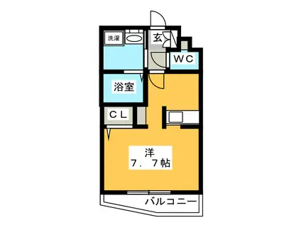 アーバンビュー吉塚(ワンルーム/5階)の間取り写真
