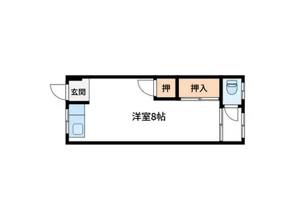飯島荘(ワンルーム/2階)の間取り写真