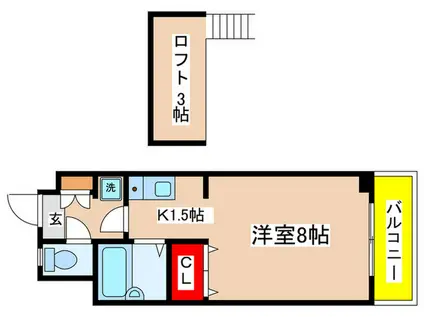 スターマイン生田(1K/5階)の間取り写真
