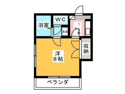 サンブライトマンション(1K/3階)の間取り写真