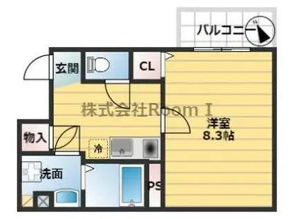 URESIDENCEUESHIO 旧リュストル上汐(1K/3階)の間取り写真