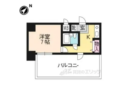 ラフィーネ瀬田(1K/4階)の間取り写真