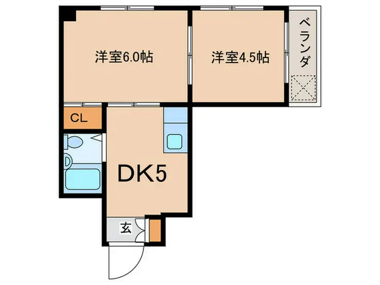 ハイツ西口田中ビル 2階階 間取り