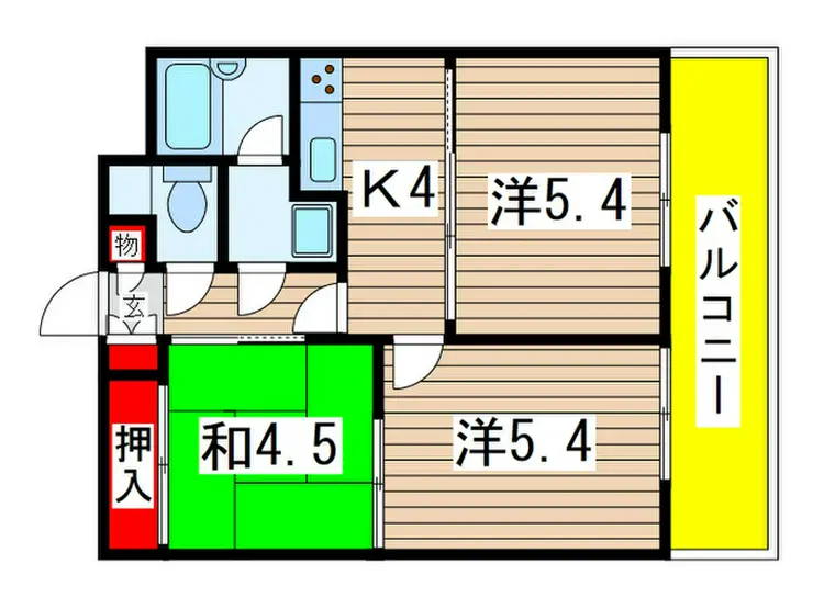 ライオンズマンション千葉県庁前 4階階 間取り