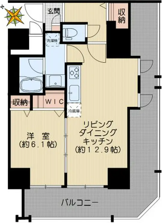 グランドール文京 13階階 間取り