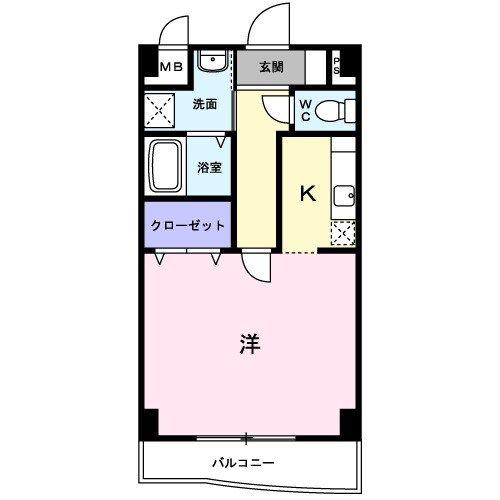 アルバ・美合(1K/3階)の間取り写真