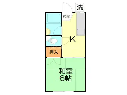 コーポ臼井(1K/2階)の間取り写真
