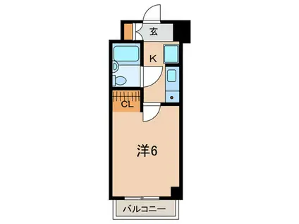 スカイコート鷺沼(1K/6階)の間取り写真