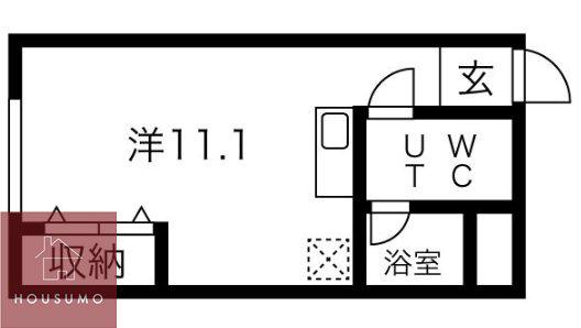 鴫野センタービル(ワンルーム/3階)の間取り写真