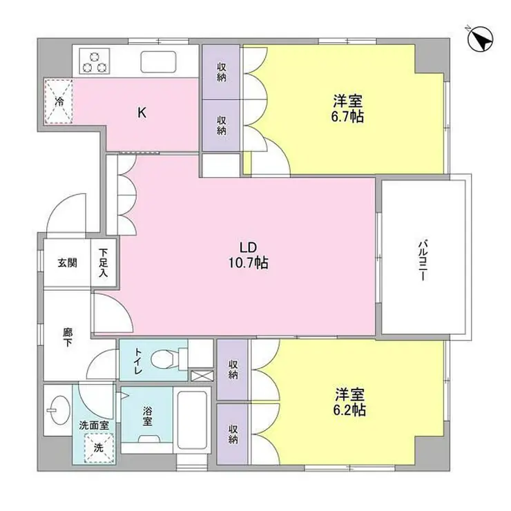 グランリヴィエール 2階階 間取り