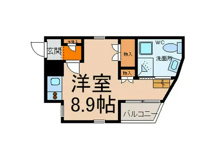 MILLION BELL VI(ワンルーム/1階)の間取り写真