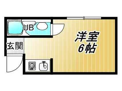 YOUハイム寿(ワンルーム/4階)の間取り写真