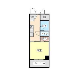 UTハイツ(1K/6階)の間取り写真