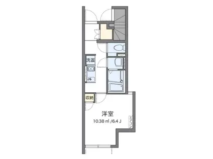 ソルジェンテ(1K/1階)の間取り写真