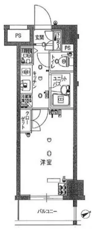 スカイコート品川大崎 1階階 間取り