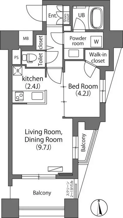 エミリブ練馬 13階階 間取り