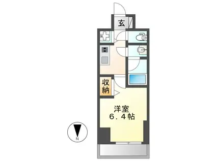 プレミアム大須(1K/5階)の間取り写真