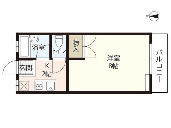 ABODE21(1K/2階)の間取り写真