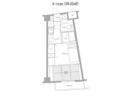 エルプレイス三田(1K/3階)の間取り写真