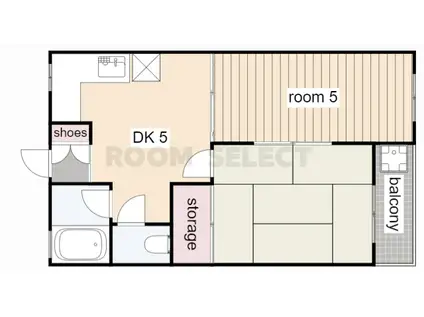 福富ビル(2DK/1階)の間取り写真