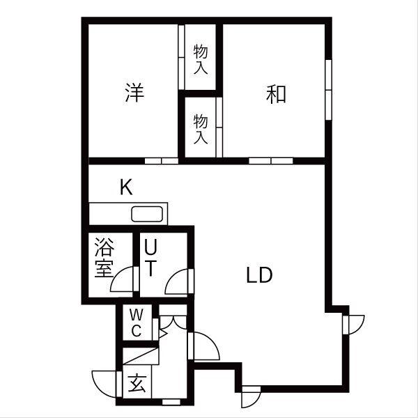 SK72(2LDK/2階)の間取り写真