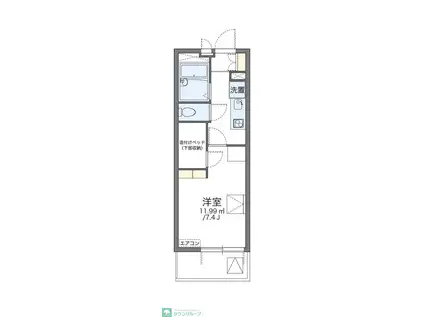 レオパレスボナール K Y(1K/3階)の間取り写真