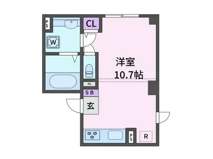 JOS RESIDENCE 高田馬場(1K/3階)の間取り写真