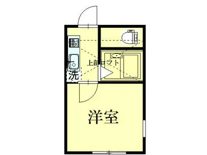 ロッシェル鹿沼台4号棟(1K/2階)の間取り写真