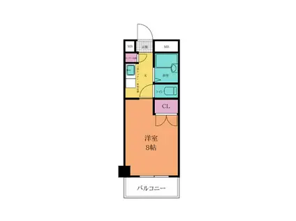 K-2西小倉ビル(1K/6階)の間取り写真